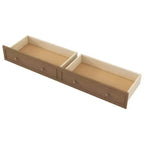 Lit de jour double en bois Whisen avec étagères de rangement, USB, LED et lit gigogne