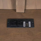 Lit de jour double en bois Whisen avec étagères de rangement, USB, LED et lit gigogne