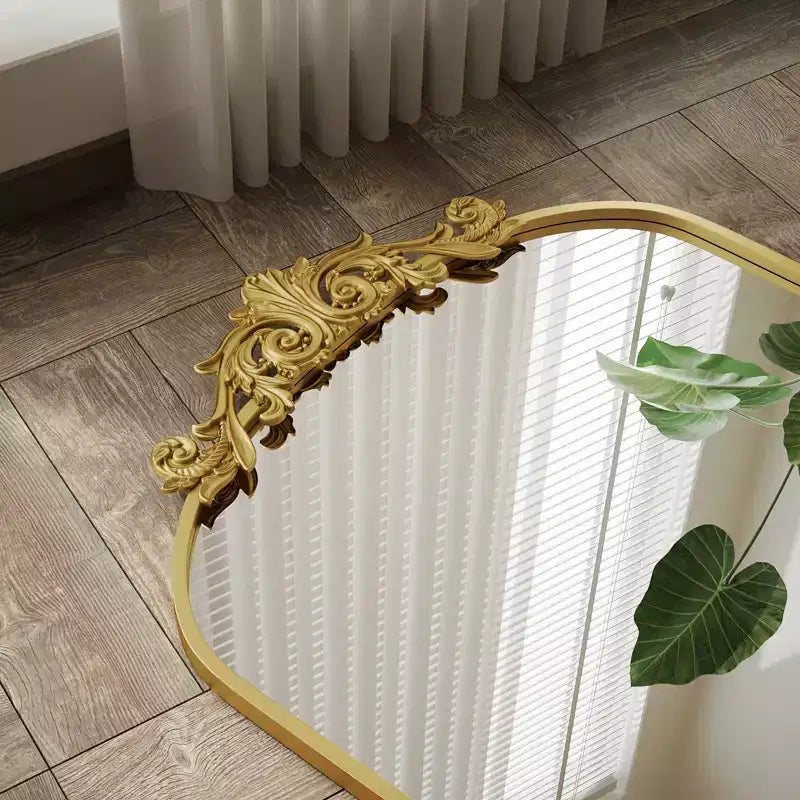 BEAUTYPEAK Miroirs de salle de bain à dessus arqué 24x36, Noir