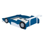 Lit plateforme Whisen Unique Design en forme de voiture de course, taille double, avec roues