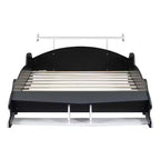 Lit plateforme Whisen Unique Design en forme de voiture de course, taille double, avec roues