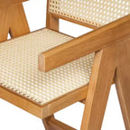 Tabourets de bar modernes et minimalistes Christopher Knight Home Kelly en bois d'hévéa avec cannage (Lot de 2)