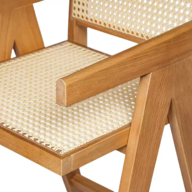 Tabourets de bar modernes et minimalistes Christopher Knight Home Kelly en bois d'hévéa avec cannage (Lot de 2)