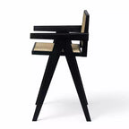 Tabourets de bar modernes et minimalistes Christopher Knight Home Kelly en bois d'hévéa avec cannage (Lot de 2)