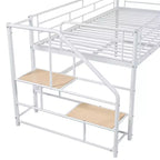Lit mezzanine mi-hauteur Whisen 88,80''L 41,40''l 39,00''H avec escalier de rangement