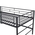 Lit mezzanine mi-hauteur Whisen 88,80''L 41,40''l 39,00''H avec escalier de rangement