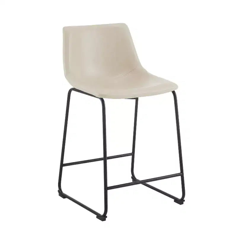Tabourets de comptoir Christopher Knight Home Juliana modernes en similicuir et cadre en acier de 24 pouces (lot de 2)