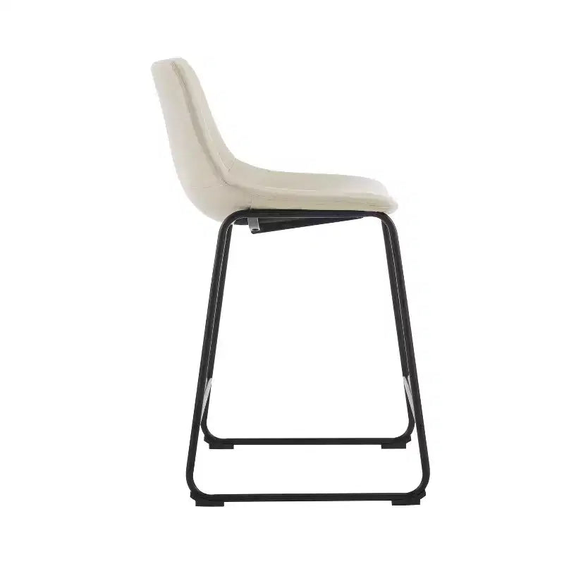 Tabourets de comptoir Christopher Knight Home Juliana modernes en similicuir et cadre en acier de 24 pouces (lot de 2)