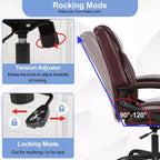 Chaise de bureau BestMassage Chaise d'ordinateur en cuir PU respirant