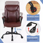 Chaise de bureau BestMassage Chaise d'ordinateur en cuir PU respirant