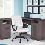 Chaise de bureau BestMassage Chaise d'ordinateur en cuir PU respirant