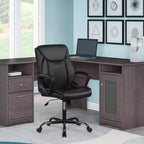 Chaise de bureau BestMassage Chaise d'ordinateur en cuir PU respirant