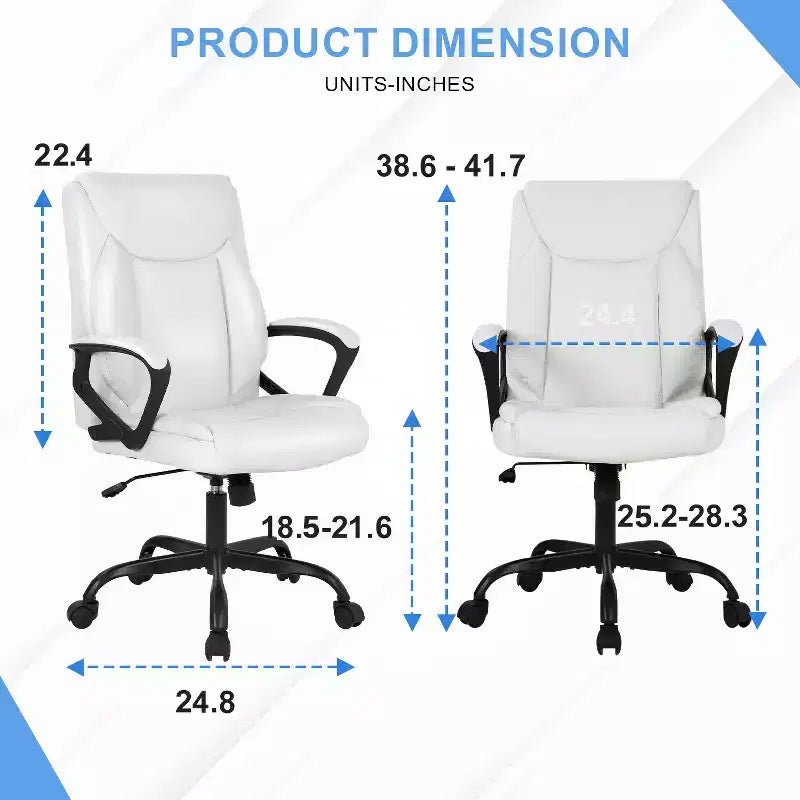 Chaise de bureau BestMassage Chaise d'ordinateur en cuir PU respirant