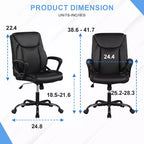Chaise de bureau BestMassage Chaise d'ordinateur en cuir PU respirant