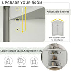 Whisen Triangle Meuble de Rangement Salle de Bain Meuble d'Angle avec Étagères Réglables