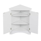 Whisen Triangle Meuble de Rangement Salle de Bain Meuble d'Angle avec Étagères Réglables