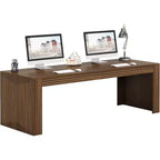 Lantine 78.74-Inch Wooden Extra Long Computer Desk, Two Person Desk Double Desk