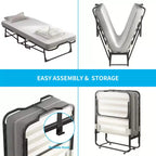Lit pliant moderne Mjkone pour une personne avec matelas inclus