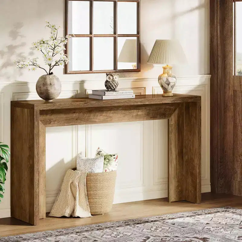 Lantine 55.12 Console de ferme, table de canapé étroite en bois pour entrée, couloir, salon, foyer