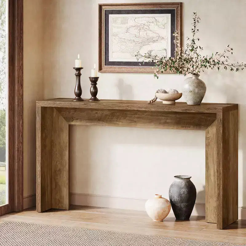 Lantine 55.12 Console de ferme, table de canapé étroite en bois pour entrée, couloir, salon, foyer