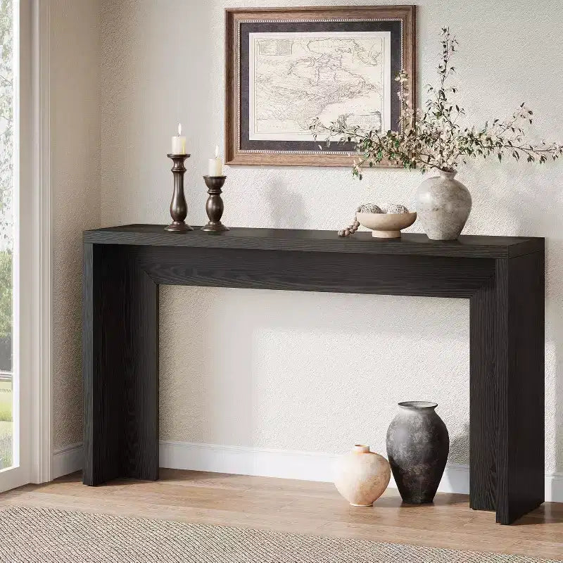 Lantine 55.12 Console de ferme, table de canapé étroite en bois pour entrée, couloir, salon, foyer