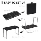 Tables Pliantes Portables en Plastique SUGIFT pour la Maison, le Jardin, le Bureau, l'Intérieur et l'Extérieur