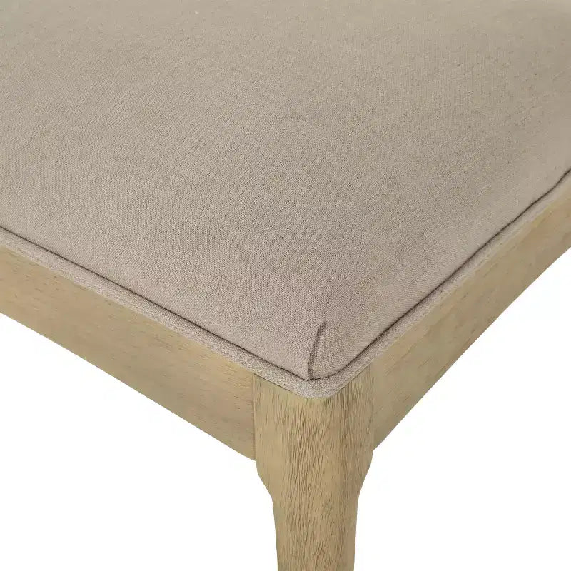 Ensemble de salle à manger en bois d'hévéa rembourré de 7 pièces de style moderne du milieu du siècle Christopher Knight Home Vanus