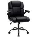 Hoffree Reclining Office Chair Ergonomic Computer Desk Chair w/ Flip-Up Arms, Pocket Spring Seat, Tilt & Hidden Storage