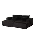 87 Oversized Sectional Lounge Chaise, No Assembly Required, Cloud Plush Loveseat with Two Removable Footstools
