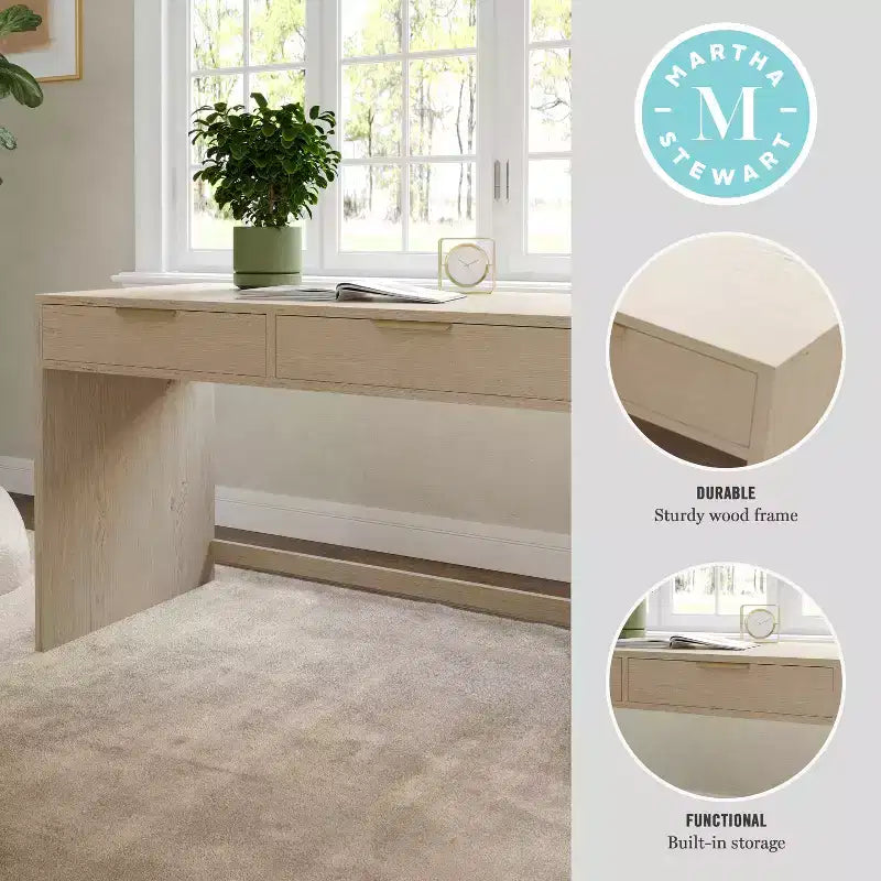 Bureau modulaire 2 tiroirs Martha Stewart Kayden
