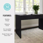 Bureau modulaire 2 tiroirs Martha Stewart Kayden