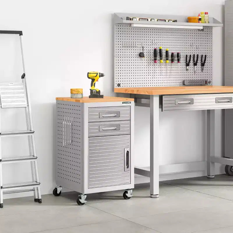 Meuble bas roulant Seville Classics UltraHD 2 tiroirs, 20 x 18 x 34,7