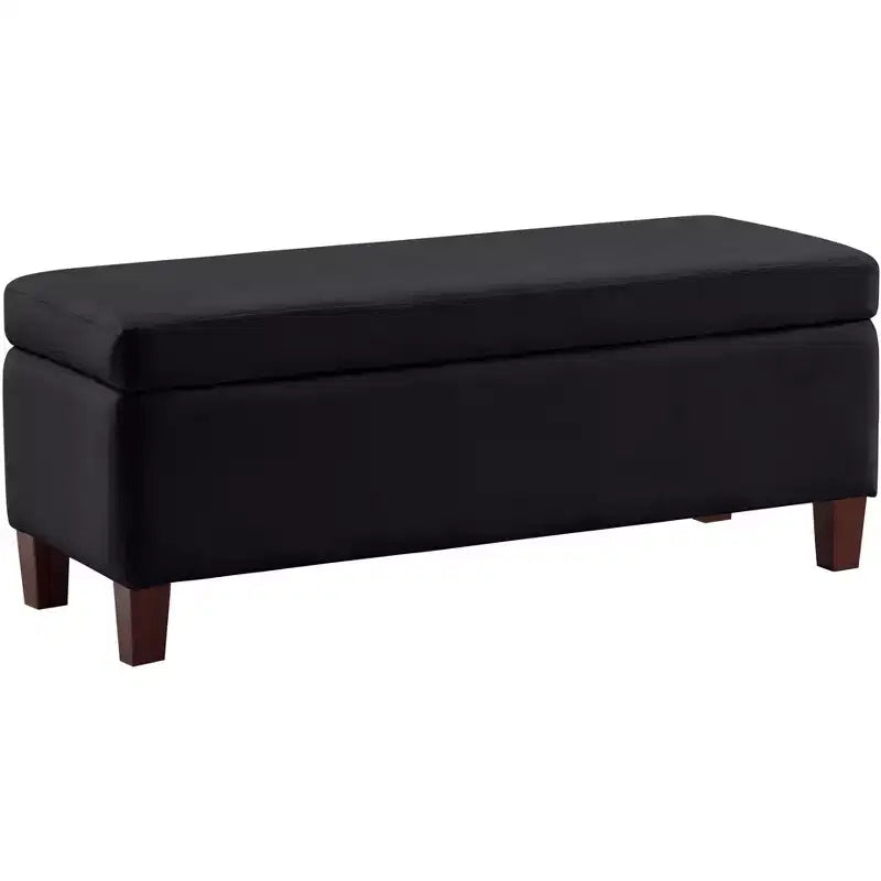 Ornavo Home Hamilton Banc Coffre Ottoman avec Couvercle à Charnière Facile à Soulever