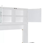 Lit escamotable Whisen Morden Design Queen Size, se plie en armoire avec bureau et étagères de rangement