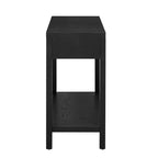 Console moderne en placage de frêne avec 2 tiroirs, table d'entrée rustique à rayures, table de canapé étroite - ModernLuxe