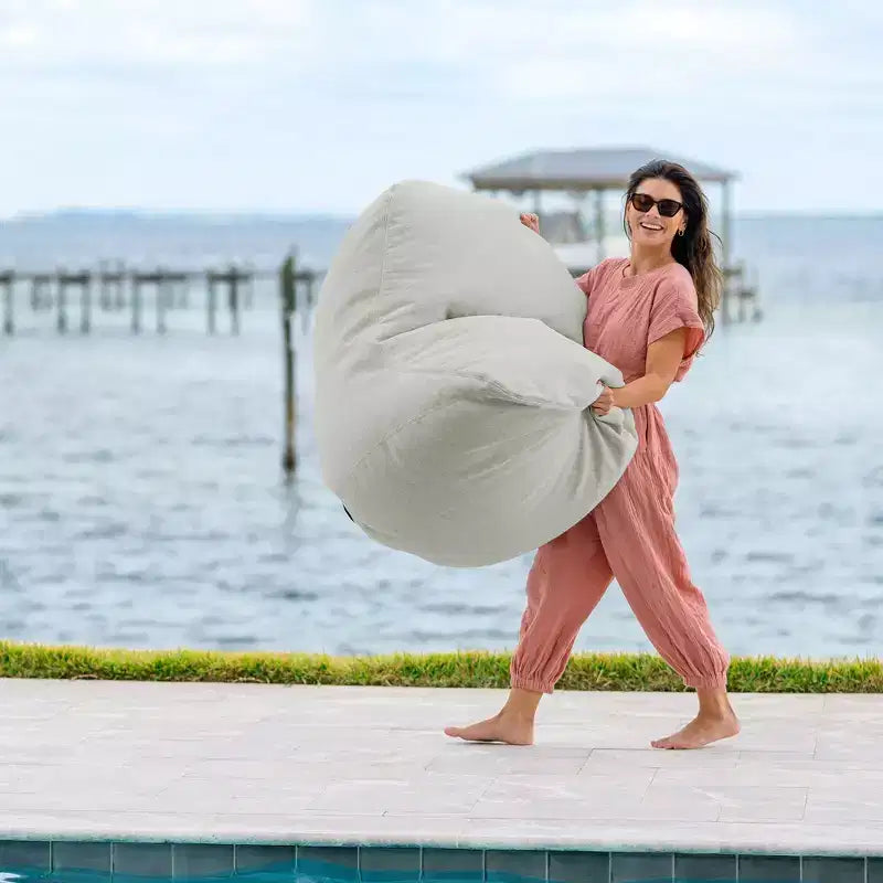 Fauteuil de jardin léger Big Joe Luft, tissu Sunbrella de qualité supérieure, rembourrage en billes ComfortFlow