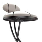 Tabourets de bar ronds Vatros, chaises de comptoir modernes rembourrées en velours pour salle à manger