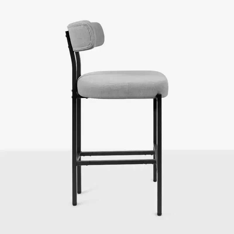Tabourets de bar ronds Vatros, chaises de comptoir modernes rembourrées en velours pour salle à manger