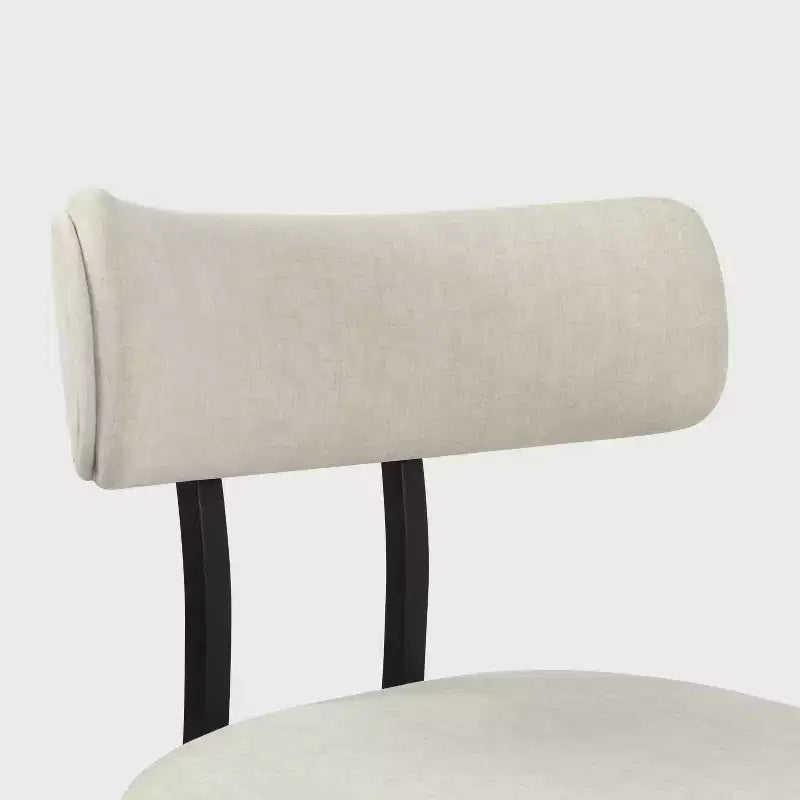 Tabourets de bar ronds Vatros, chaises de comptoir modernes rembourrées en velours pour salle à manger
