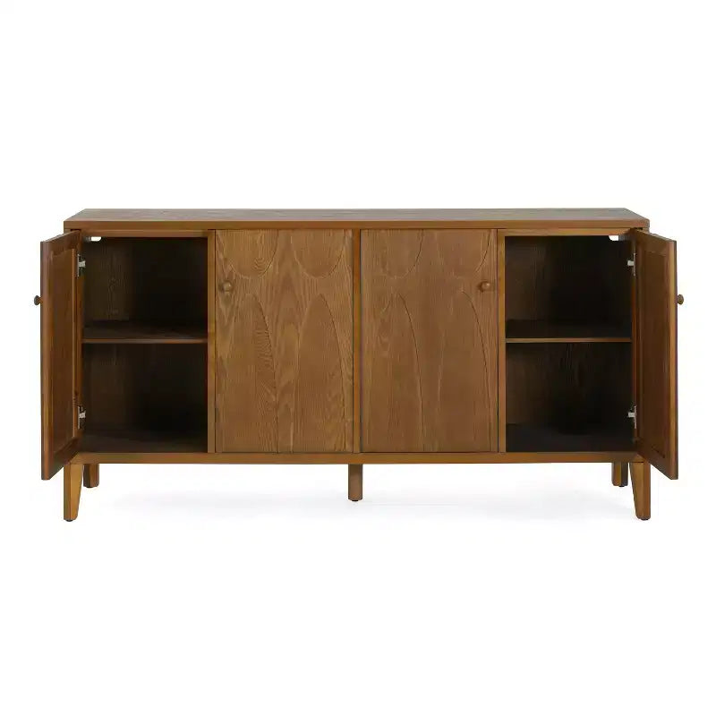Buffet Christopher Knight Home Vaughan avec quatre étagères réglables et portes