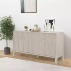 Buffet Christopher Knight Home Vaughan avec quatre étagères réglables et portes