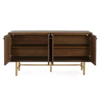 Christopher Knight Home Vincent Armoire de buffet contemporaine en métal avec deux étagères réglables