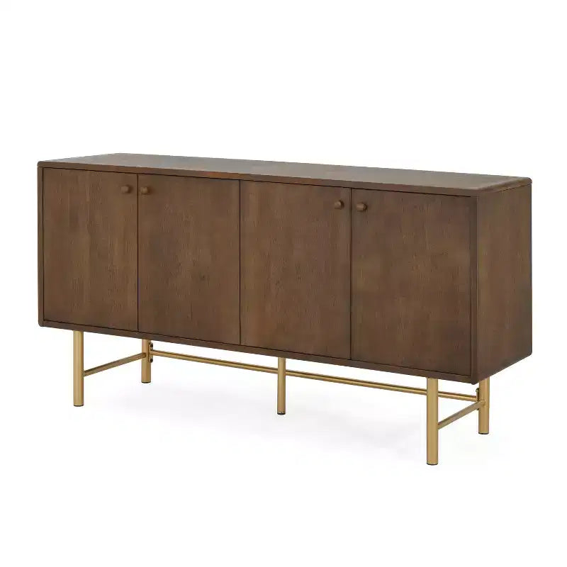 Christopher Knight Home Vincent Armoire de buffet contemporaine en métal avec deux étagères réglables
