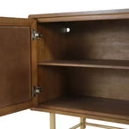 Christopher Knight Home Vincent Armoire de buffet contemporaine en métal avec deux étagères réglables