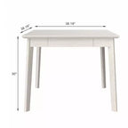 Ensemble de salle à manger 5 pièces VECELO de style ferme pour 4 personnes, table carrée en bois d'hévéa et 4 chaises de salle à manger rembourrées, gris