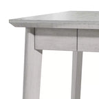 Ensemble de salle à manger 5 pièces VECELO de style ferme pour 4 personnes, table carrée en bois d'hévéa et 4 chaises de salle à manger rembourrées, gris