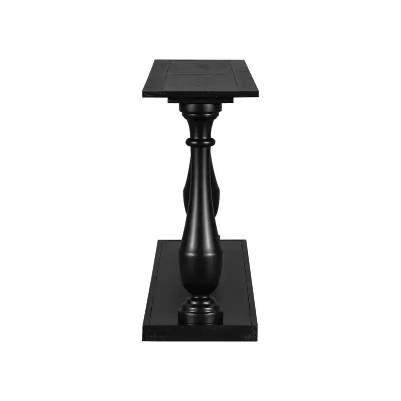 Console vintage, table d'entrée en placage de pin avec pieds en forme de vase élégant - ModernLuxe