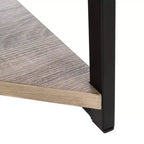 Étagère d'angle à 4 niveaux Logan - ETG4200 - Chêne gris clair/Noir - Safavieh