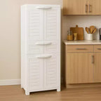 Armoire de rangement en plastique Sunnydaze avec 2 étagères réglables et 1 tiroir - 57