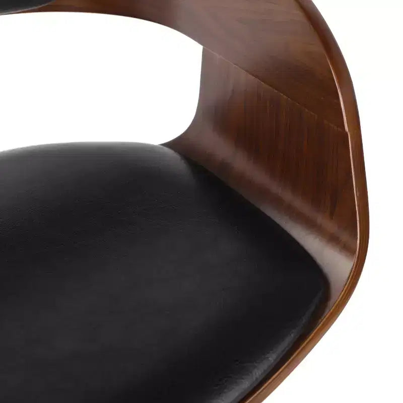 Tabouret de bar pivotant à 360°, tabouret de comptoir, chaise de salle à manger, tabouret de cuisine de pub, Noir et marron-ModernLuxe